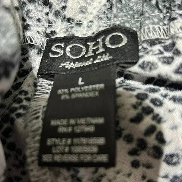 SOHO Apparel Wide leg, crop,snake skin print elastic waist w/tie, pockets,summer - Picture 10 of 11